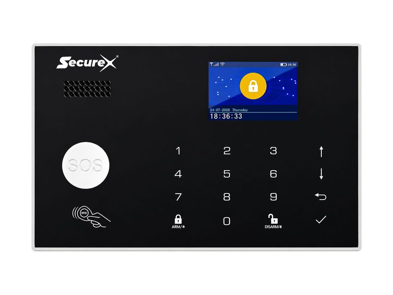 SecureX Smart Touch Pad alarm panel